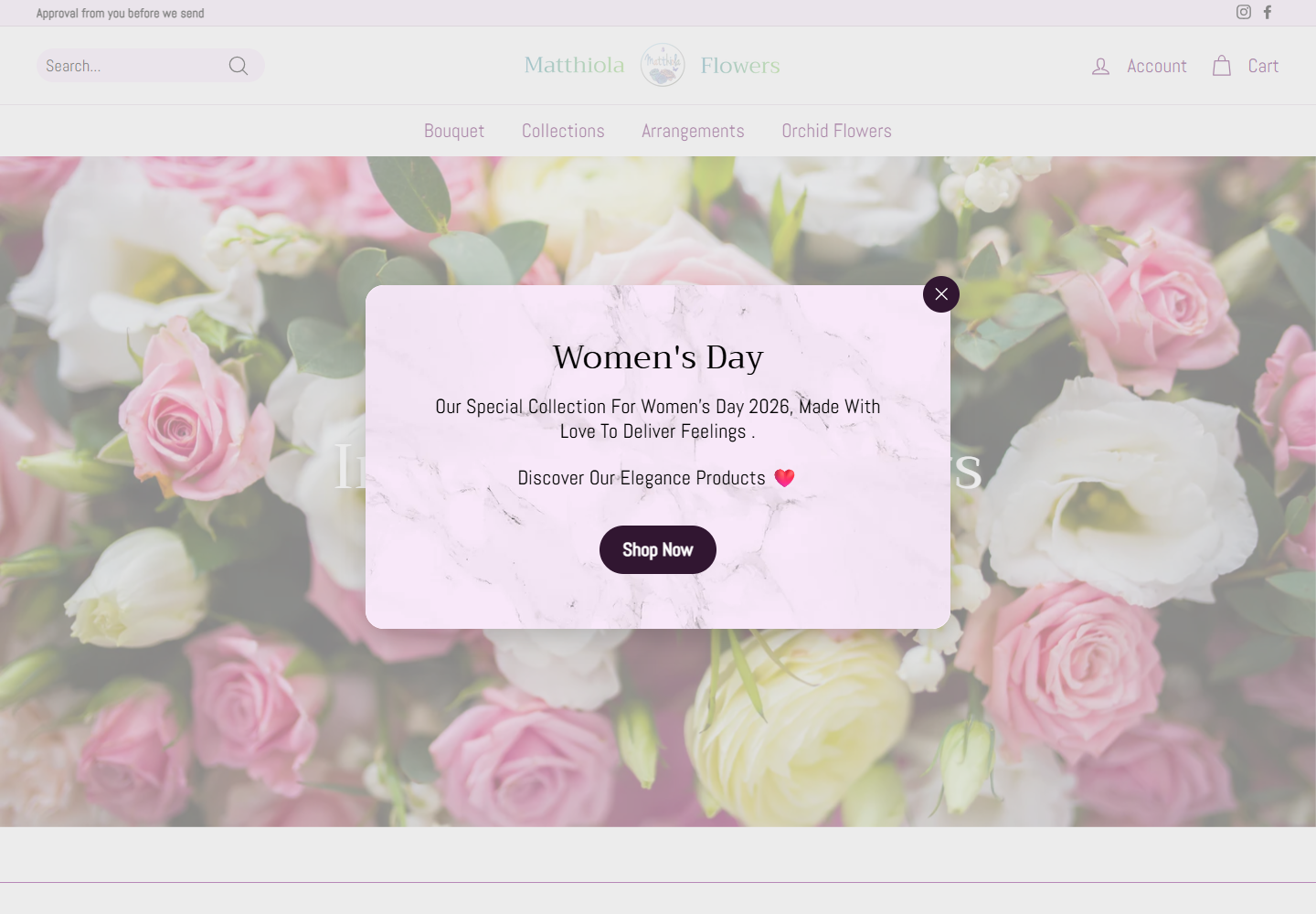 Matthiola Flowers e-commerce website preview